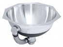 Just Manufacturing Stainless Steel, Undermount, Bathroom Sink, Without Faucet, Bowl Size 14 in x 14 in - UCIF-ADA-14