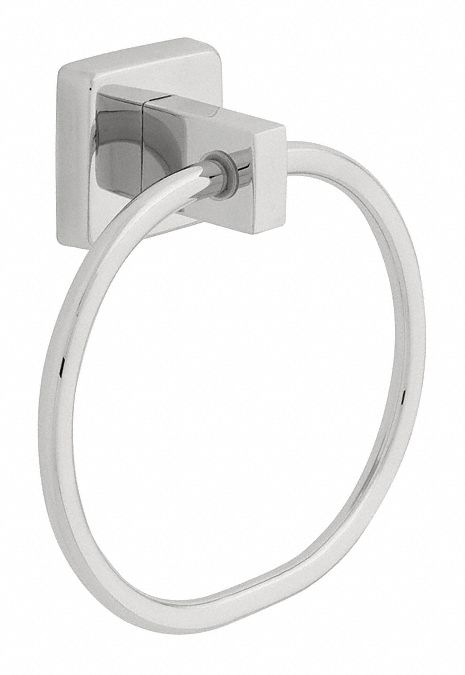 Franklin 5 43/64 inH x 2 1/32 inD Polished Chrome Towel Ring, Century Collection - 5516