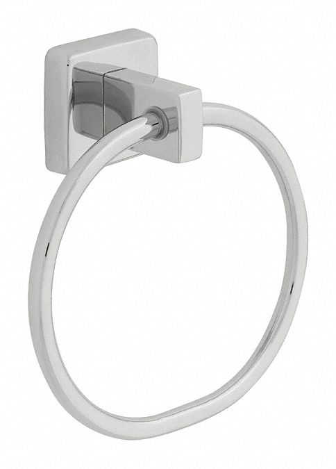 Franklin 5 43/64 inH x 2 1/32 inD Satin Nickel Towel Ring, Century Collection - 5516SF