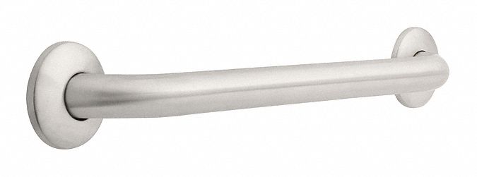 Franklin Length 15 7/32 in, Concealed Wall Mount, Stainless Steel, Grab Bar, Silver - 5718