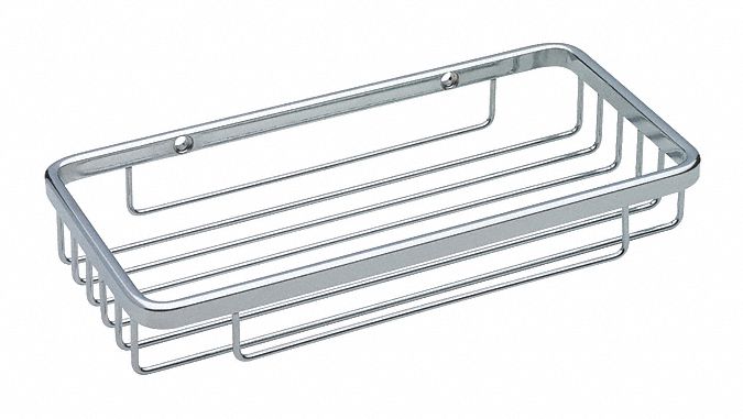 Franklin 4-1/4" Depth, 1-21/64" Width, 8-5/8" Height, Bright Stainless Steel, Wire Soap Dish - B9789