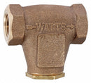 Watts 1/8 in In-Line V Strainer, FNPT x FNPT, 1/40 in Mesh, 1 3/4 in Length, Lead Free Cast Copper Silicon - 1/8 LF27