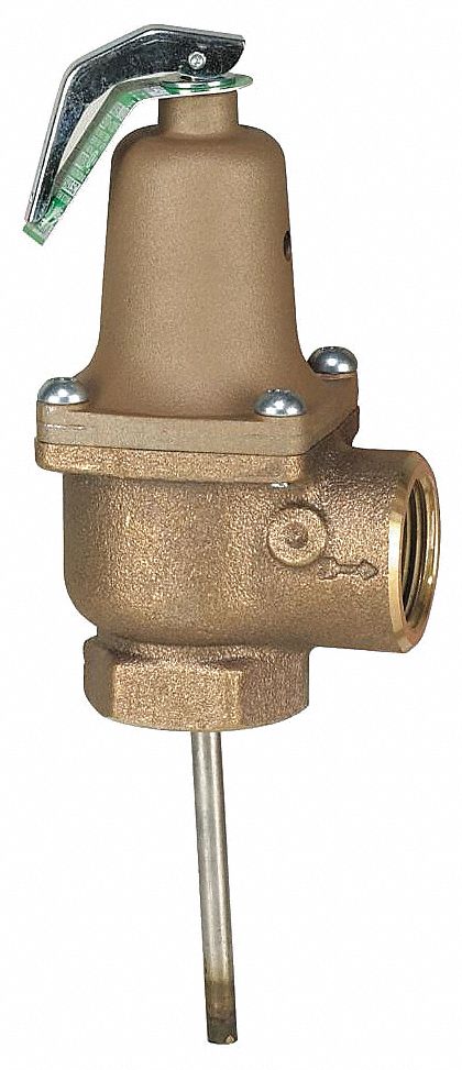 Watts Temperature and Pressure Relief Valve, 3,085,000 BtuH, 150 psi, 3 in Thermostat Length - LF140S3-150-210-1