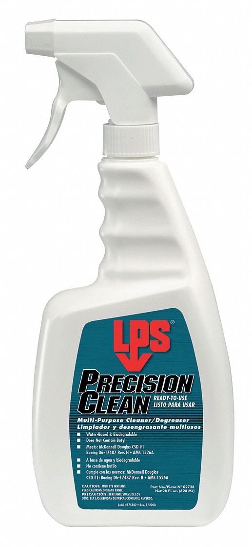LPS Cleaner/Degreaser, 28 oz Cleaner Container Size, Trigger Spray Bottle Cleaner Container Type - 2728