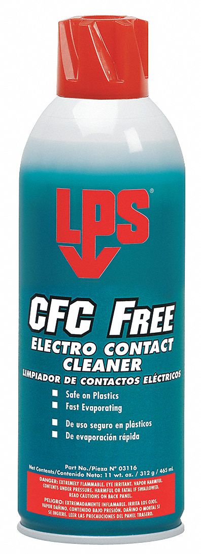 LPS Contact Cleaner, 16 oz Aerosol Can, Solvent Liquid, 1 EA - 3116