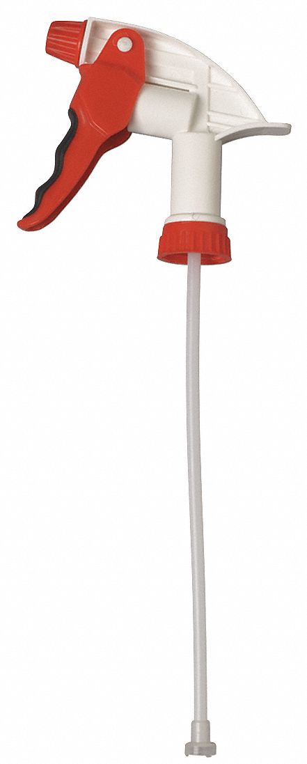 3M Red/White Plastic Trigger Sprayer, 7", 1 EA - 37717