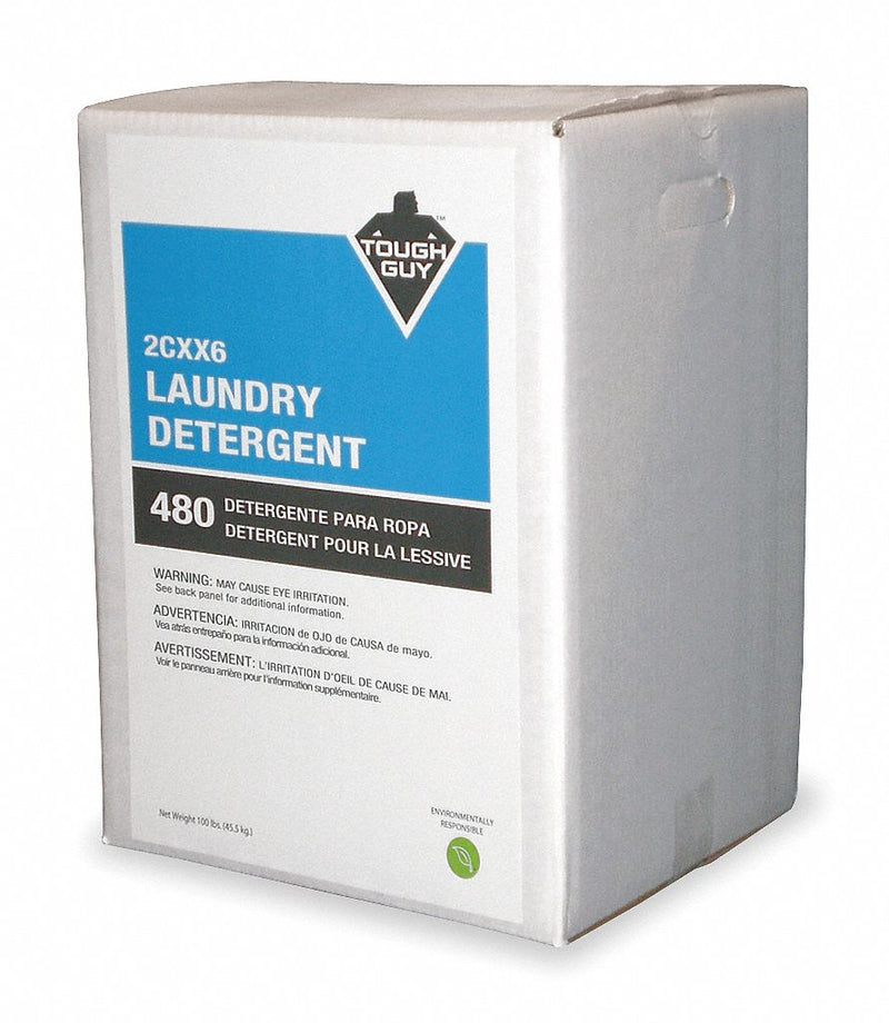 Tough Guy Laundry Detergent, Cleaner Form Powder, Cleaner Container Type Box - 2CXX6
