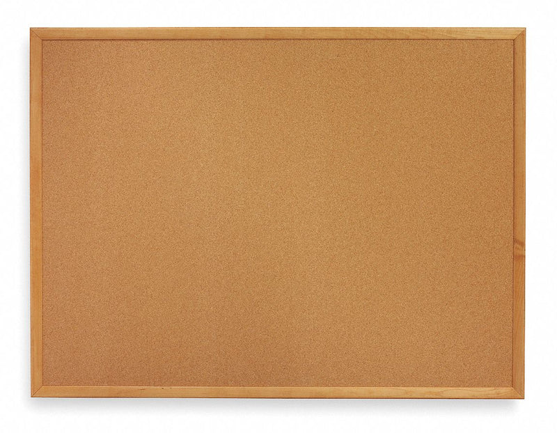 Quartet Push-Pin Bulletin Board, Cork, 48 inH x 72 inW, Brown - 307
