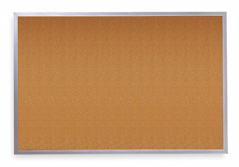 Quartet Push-Pin Bulletin Board, Cork, 48 inH x 96 inW, Brown - 2308