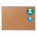 Quartet Push-Pin Bulletin Board, Cork, 48 inH x 72 inW, Brown - 2307