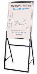 Quartet Gloss-Finish Melamine Dry Erase Board, Easel Mounted, Portable/Carry, 26"H x 35"W, White - 351900