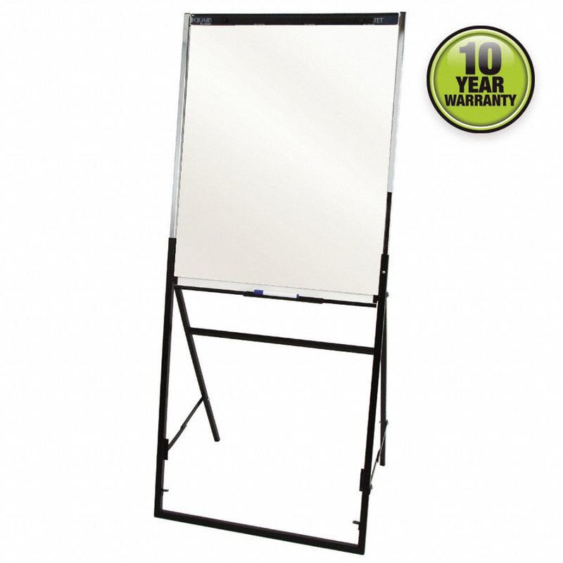 Quartet Gloss-Finish Melamine Dry Erase Board, Easel Mounted, Portable/Carry, 26"H x 35"W, White - 351900