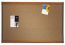 Quartet Push-Pin Bulletin Board, Cork, 36 inH x 48 inW, Light Cherry - B244LC
