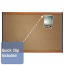 Quartet Push-Pin Bulletin Board, Cork, 36 inH x 48 inW, Light Cherry - B244LC