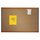 Quartet Push-Pin Bulletin Board, Cork, 36 inH x 48 inW, Light Cherry - B244LC