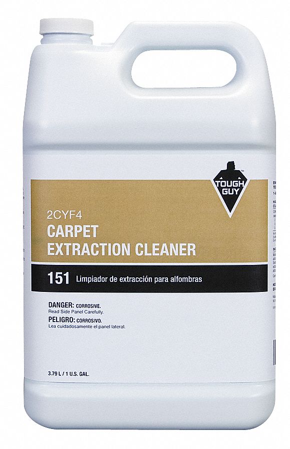 Tough Guy Carpet Extraction Cleaner, 1 gal, Bottle, 1:43 to 1:128, 8.6-9.6 pH - 2WEC3