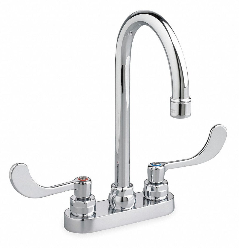 American Standard Chrome, Gooseneck, Kitchen Sink Faucet, Bathroom Sink Faucet, Manual Faucet Activation, 0.50 gpm - 7500175.002