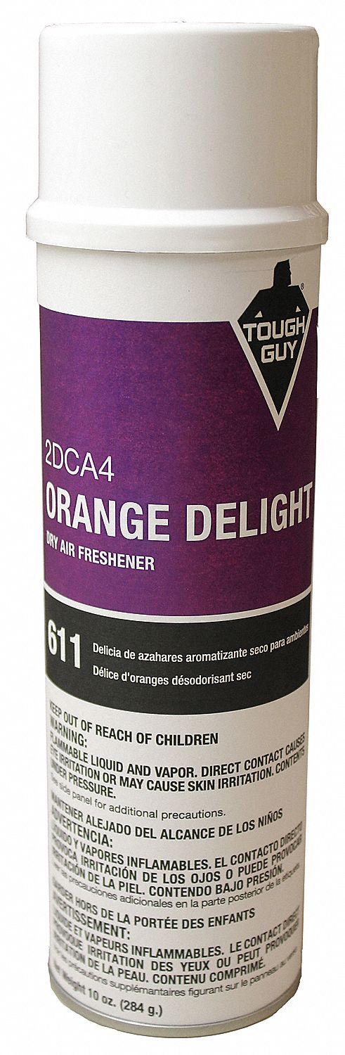 Tough Guy Surface and Air Deodorants, Aerosol Can, 10 oz, Liquid, Orange Delight - 2DCA4