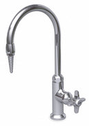 Watersaver Gooseneck Laboratory Faucet, Cross Faucet Handle Type, 2.20 gpm, Chrome - L694
