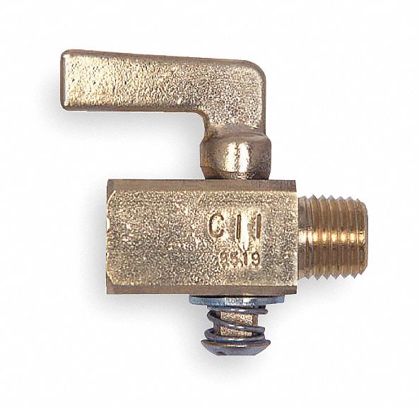 Apollo 200 psig Gas Cock, FNPT x MNPT Connection Type, 1/8 in x 1/8 in Pipe Size - 5329901