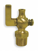 Apollo 1/8" Tee Air Cock, MNPT Hexagon Shoulder x MNPT, 80 psig Max. Pressure, Nut Bottom Type - 4118001