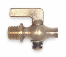 Apollo 1/4" Lever Air Cock, MNPT Round Shoulder x Straight Nose, 80 psig Max. Pressure, Spring Bottom Type - 4113001