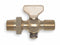 Apollo 1/4" Tee Air Cock, MNPT Hexagon Shoulder x MNPT, 80 psig Max. Pressure, Spring Bottom Type - 4119001