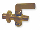 Apollo 1/8" Tee Air Cock, MNPT Hexagon Shoulder x Bibb Nose, 80 psig Max. Pressure, Nut Bottom Type - 4126001
