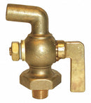 Apollo 1/4" Lever Air Cock, MNPT Hexagon Shoulder x Bibb Nose, 200 psig Max. Pressure, Nut Bottom Type - 4130004