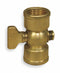 Apollo 3/8" Tee Air Cock, FNPT x FNPT, 80 psig Max. Pressure, Spring Bottom Type - 4139001