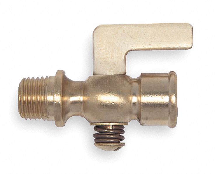 Apollo 1/4" Lever Air Cock, MNPT Round Shoulder x FNPT, 80 psig Max. Pressure, Spring Bottom Type - 4147001