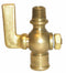 Apollo 1/8" Lever Air Cock, MNPT Round Shoulder x FNPT, 200 psig Max. Pressure, Nut Bottom Type - 4146004