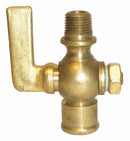 Apollo 1/8" Lever Air Cock, MNPT x FNPT Hexagon Shoulder, 200 psig Max. Pressure, Nut Bottom Type - 4147004