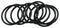 Acorn O-Ring, Fits Brand Acorn, For Use with Series Acorn, Toilets, Prison Toilets, PK 10 - 0401-124-001