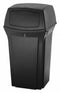 Rubbermaid 35 gal Square Trash Can, Plastic, Black - FG843088BLA