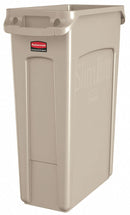 Rubbermaid 23 gal Rectangular Trash Can, Plastic, Beige - FG354060BEIG