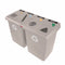 Rubbermaid (4) 23 gal Rectangular Recycling Station, Plastic, Brown - 1792374