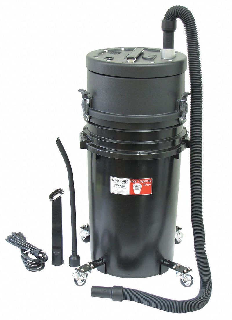 Atrix Critical Area Vacuum, HEPA Vacuum Filtration Type, 7 gal Tank Size, Plastic - HCVAC7H-ESD