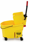 Rubbermaid Yellow Polypropylene Mop Bucket and Wringer, 11 gal - FG618688YEL