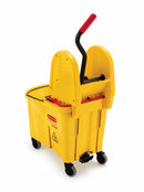 Rubbermaid Yellow Polypropylene Mop Bucket and Wringer, 11 gal. - FG757688YEL