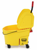 Rubbermaid Yellow Polypropylene Mop Bucket and Wringer, 11 gal. - FG757688YEL