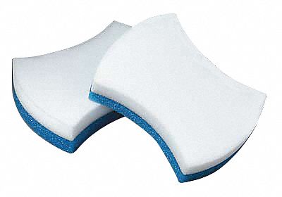 Scotch-Brite 5 1/8 in x 2 7/8 in Polymeric Foam, Urethane Scouring Pad, Blue, White, 60PK - 4004BP