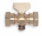 Apollo 1/4" Tee Air Cock, FNPT Hexagon Shoulder x FNPT Hexagon Shoulder, 80 psig Max. Pressure, Spring Bott - 4156001