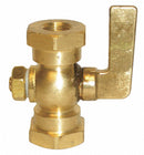 Apollo 1/8" Lever Air Cock, FNPT Hexagon Shoulder x FNPT Hexagon Shoulder, 200 psig Max. Pressure, Nut Bott - 4158004