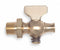 Apollo 1/4" Tee Air Cock, MNPT Hexagon Shoulder x Straight Nose, 80 psig Max. Pressure, Spring Bottom Type - 4164001