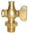 Apollo 1/4" Tee Air Cock, MNPT Hexagon Shoulder x Straight Nose, 200 psig Max. Pressure, Nut Bottom Type - 4164004