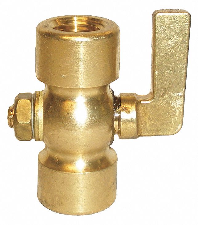 Apollo 1/4" Lever Air Cock, FNPT x FNPT, 250 psig Max. Pressure, Nut Bottom Type - 4110304