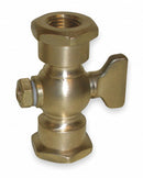 Apollo 1/8" Tee Air Cock, MNPT x Drain, 25 psig Max. Pressure, Spring Bottom Type - 4210101