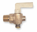 Apollo 1/4" Lever Air Cock, MNPT x Drain, 25 psig Max. Pressure, Spring Bottom Type - 4210201