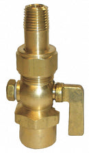 Apollo 1/4" Lever Air Cock, MNPT x FNPT, Nut Bottom Type - 4310104